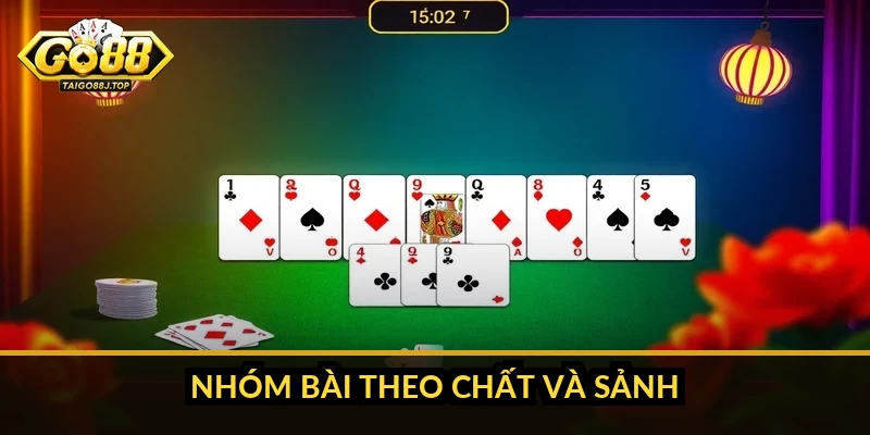 Nhớ bài nhanh trong Tiến Lên Miền Nam: kỹ thuật thực tế Nhóm bài theo chất và sảnh